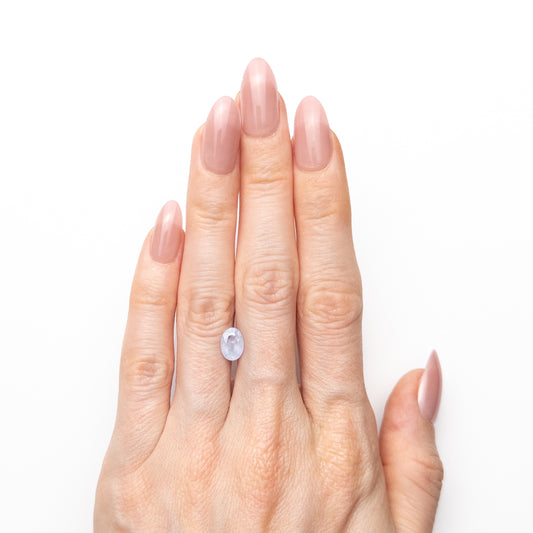 Saphir bleu pâle ovale – 1,47 ct