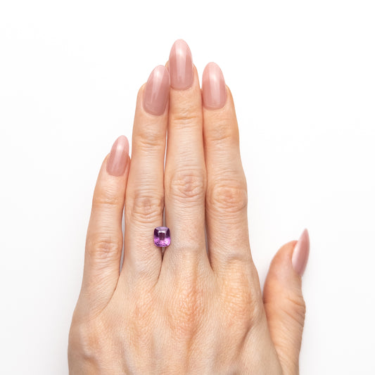 Saphir Rose Taillé Coussin 1,57 ct