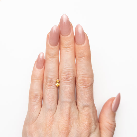 Saphir Orange-Rose Taille Poire 0,62 ct