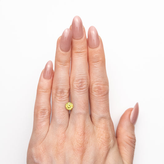 Saphir Jaune-Verdâtre Non Chauffé Taillé Coussin Allongé 1,11 ct