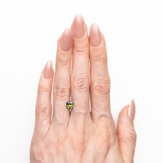 Saphir Vert Non Chauffé Hexagonal de 1,26 ct