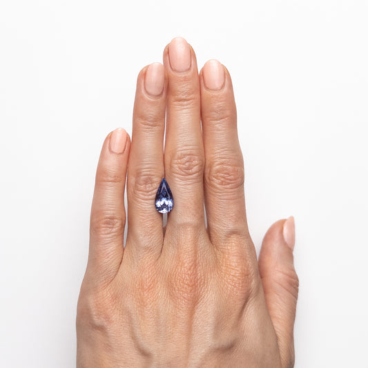 Saphir Bleu Pâle Forme Poire de 3,26ct