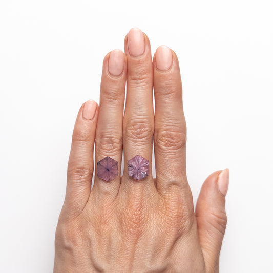 Saphir Trapiche Mauve en tranches - 5,52cttw