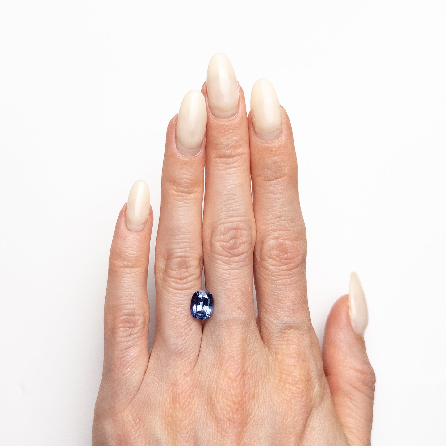 One of a Kind Blue Sapphire and Diamond Cluster Ring