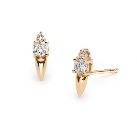 Toi & moi spiked diamond studs