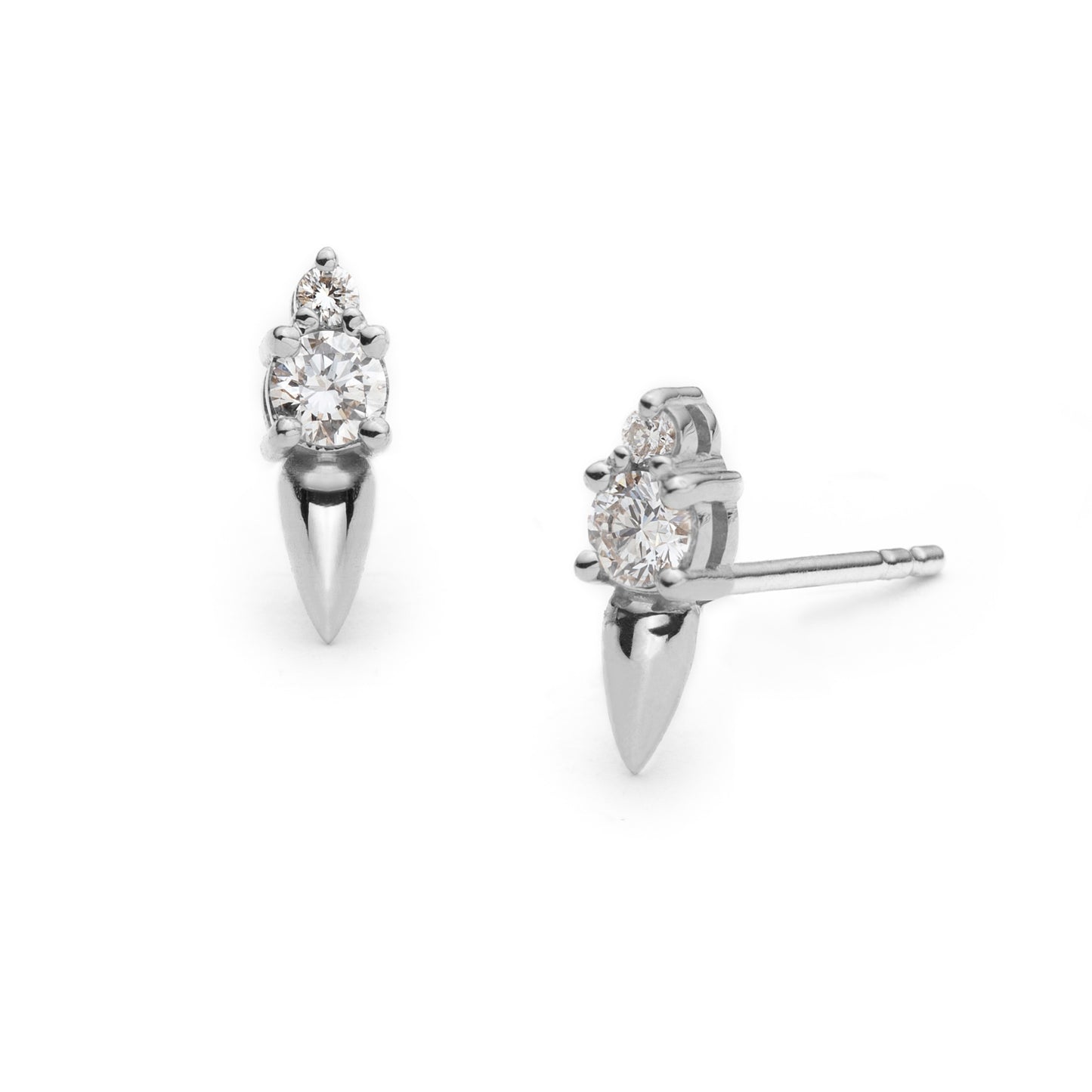 Toi & moi spiked diamond studs