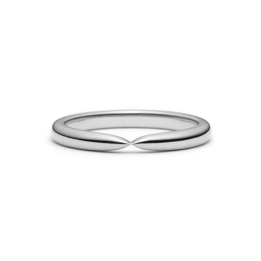 Pinched spiked wedding band