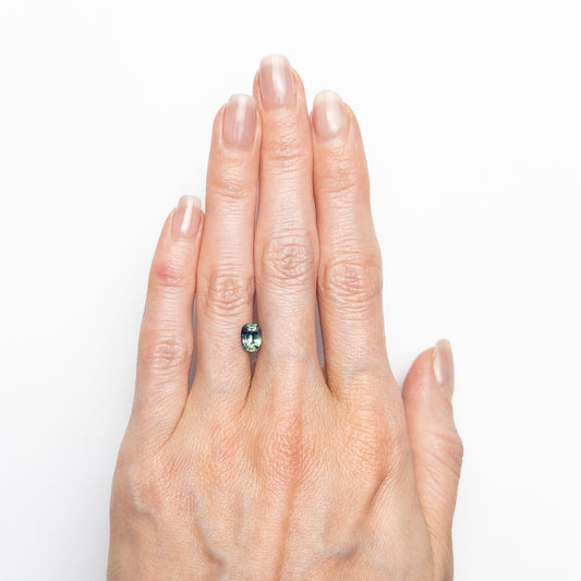 Saphir Coussin Bleu-Vert de 1.02ct du Madagascar