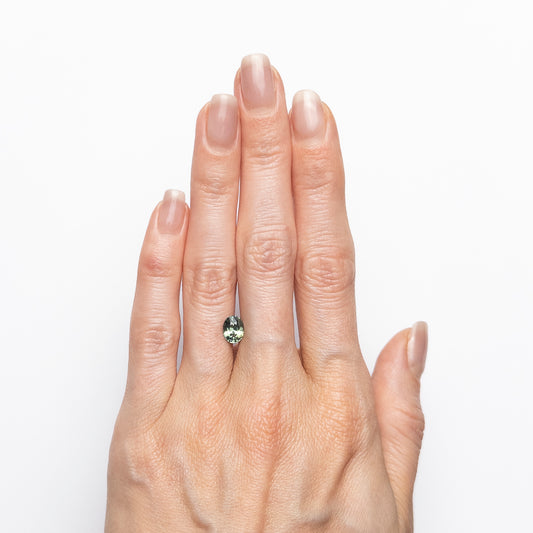 Saphir Ovale Bleu-Vert de 1.13ct du Madagascar