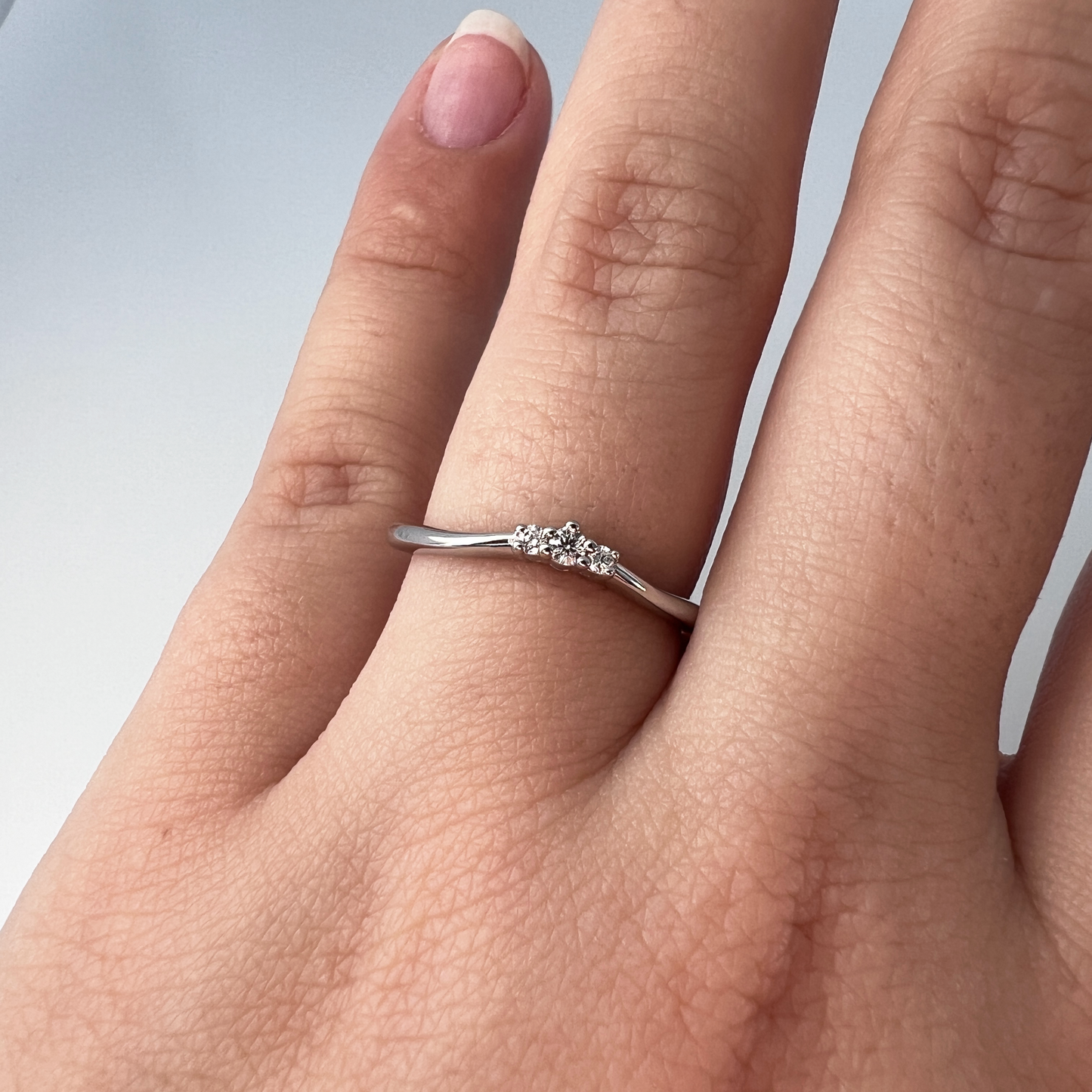 Low Domed Diamond Wedding Band