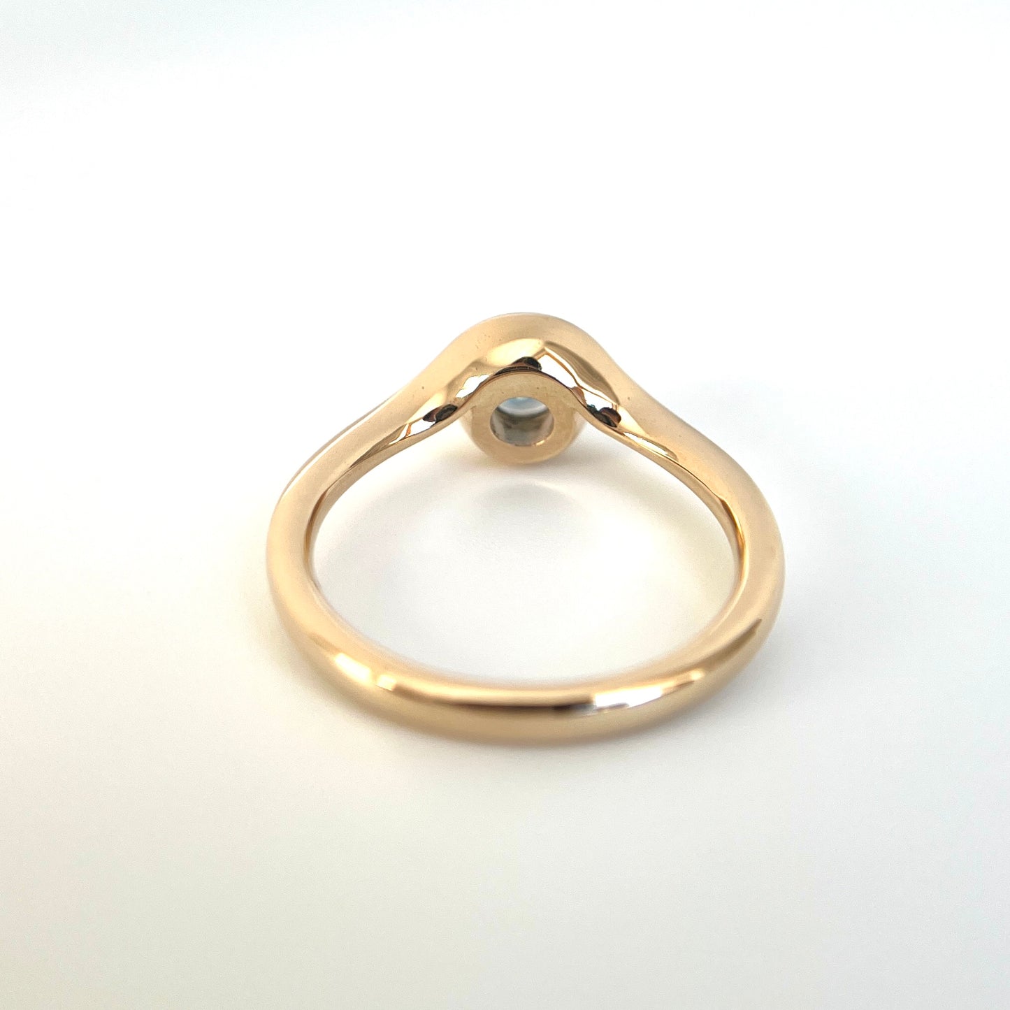 One of a Kind Round Blue Sapphire Solitaire