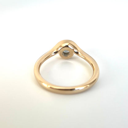 One of a Kind Round Blue Sapphire Solitaire