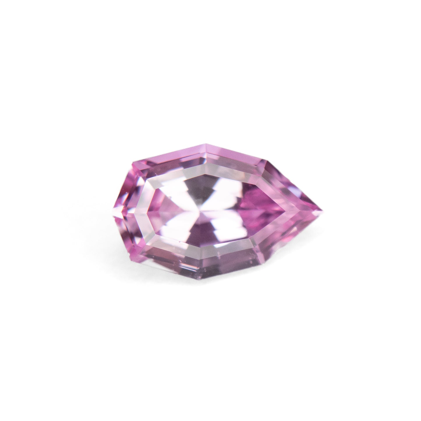 1.16ct Bright Pink Unheated Step Cut Pear Shaped Sapphire