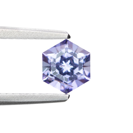 0.85ct Lilac Hexagon Shaped Heated Sapphire from Madagascar