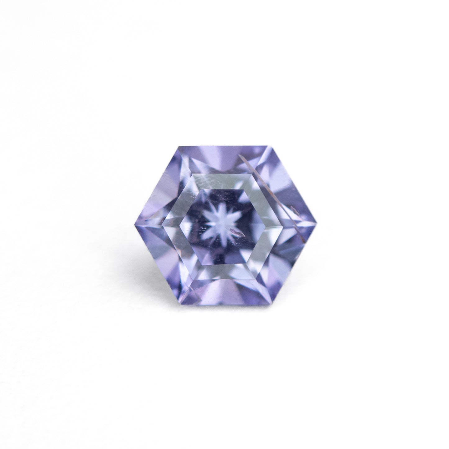 0.85ct Lilac Hexagon Shaped Heated Sapphire from Madagascar