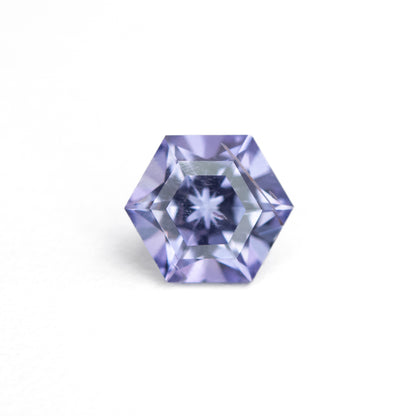 0.85ct Lilac Hexagon Shaped Heated Sapphire from Madagascar