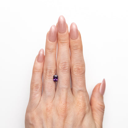 1.09ct Elongated Cushion Cut Purple Sapphire from Madagascar