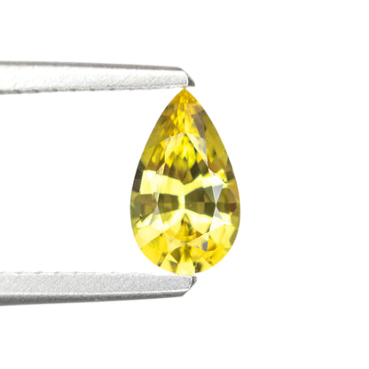 0.67ct Pear-Shaped Unheated Yellow Sapphire