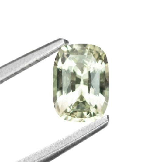 1.11ct Greenish-Yellow Unheated Elongated Cushion-Cut Sapphire