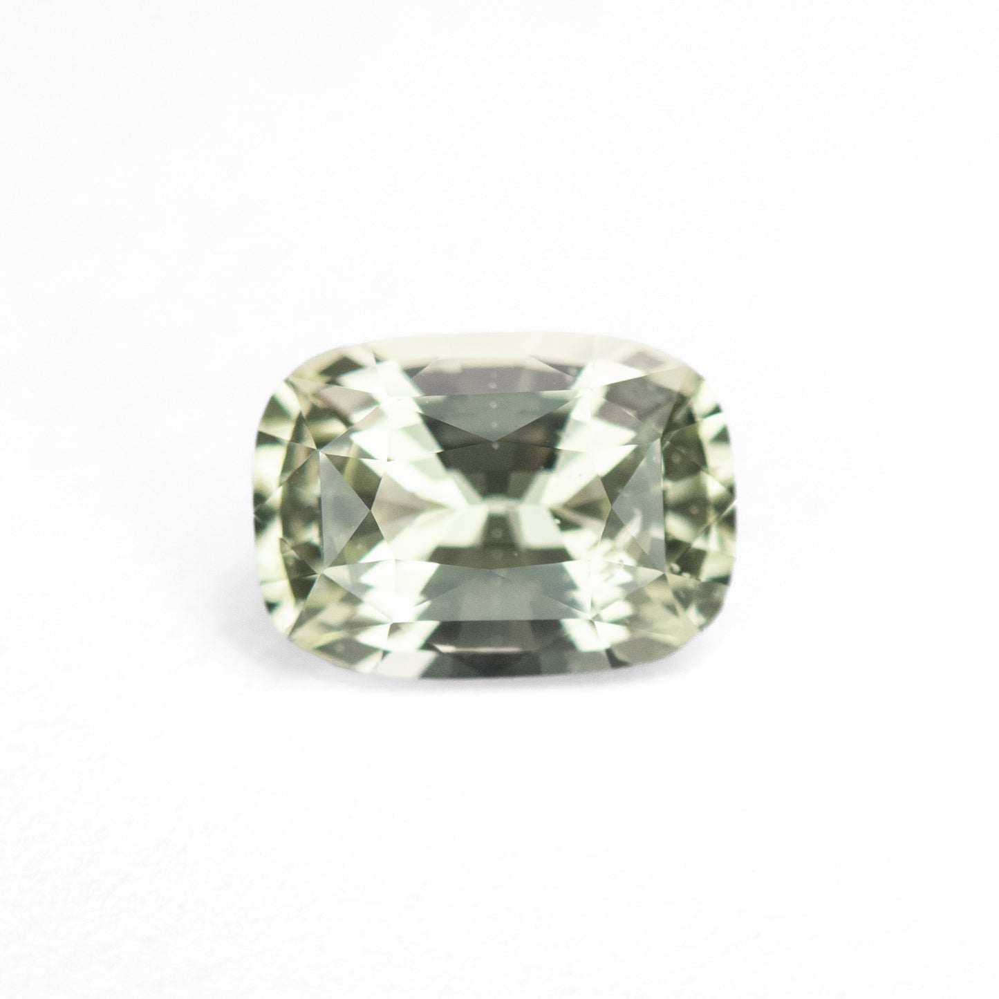 1.11ct Greenish-Yellow Unheated Elongated Cushion-Cut Sapphire