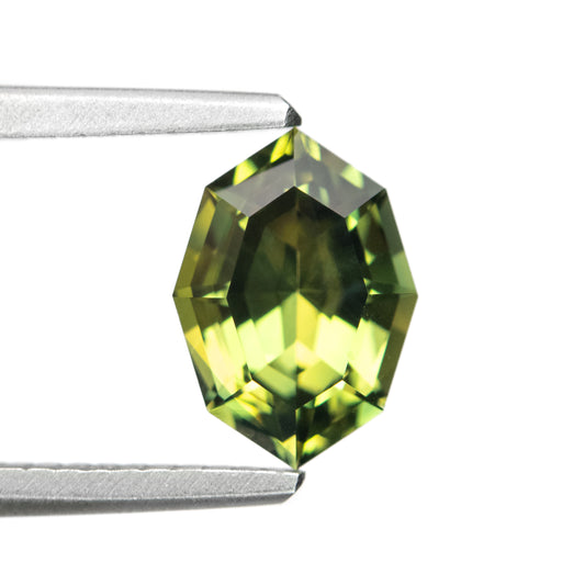 1.69ct Unheated Green-Yellow Sapphire from Australia