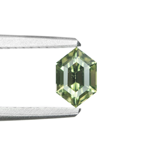 0.51ct Hexagonal Green Unheated Sapphire from Madagascar