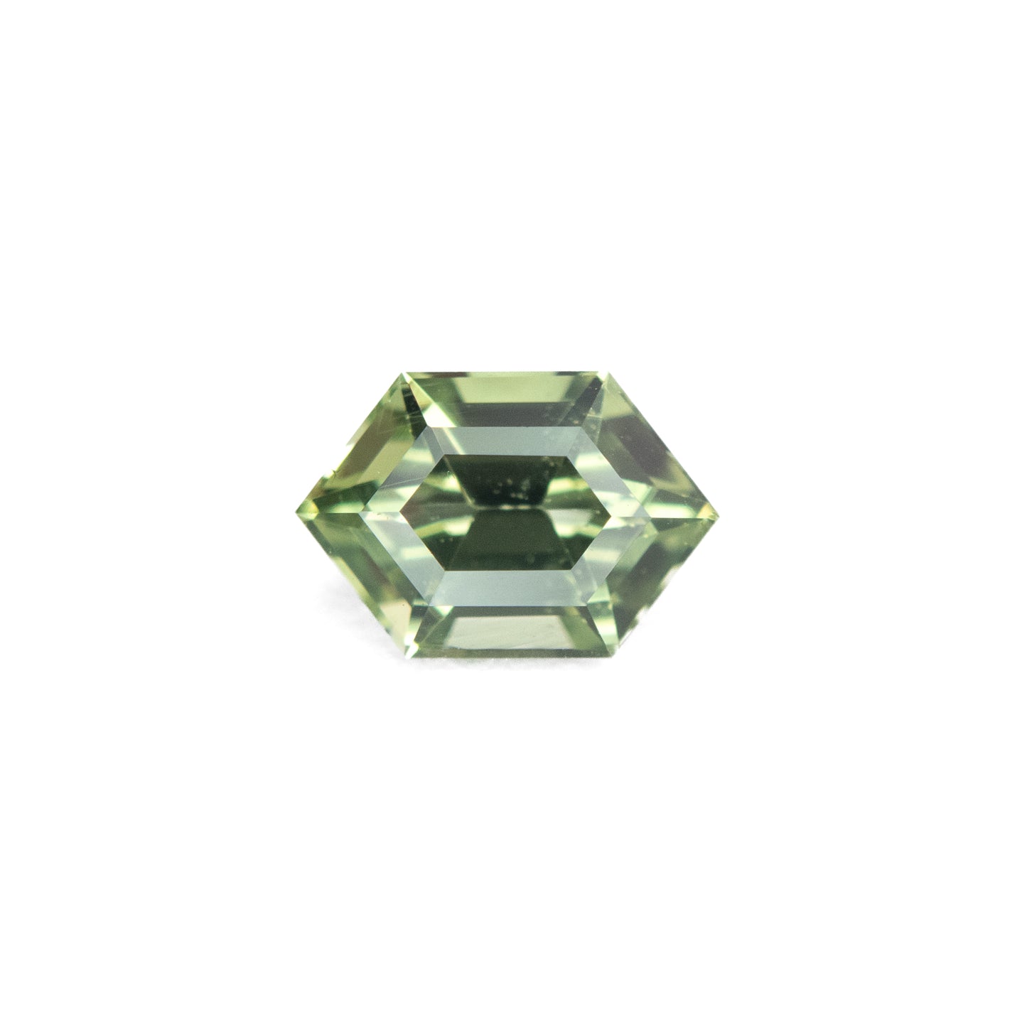 0.51ct Hexagonal Green Unheated Sapphire from Madagascar