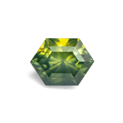 1.26ct Unheated Hexagon Teal-Green Sapphire