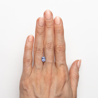 1.32ct Elongated Cushion Cut Blue Sapphire