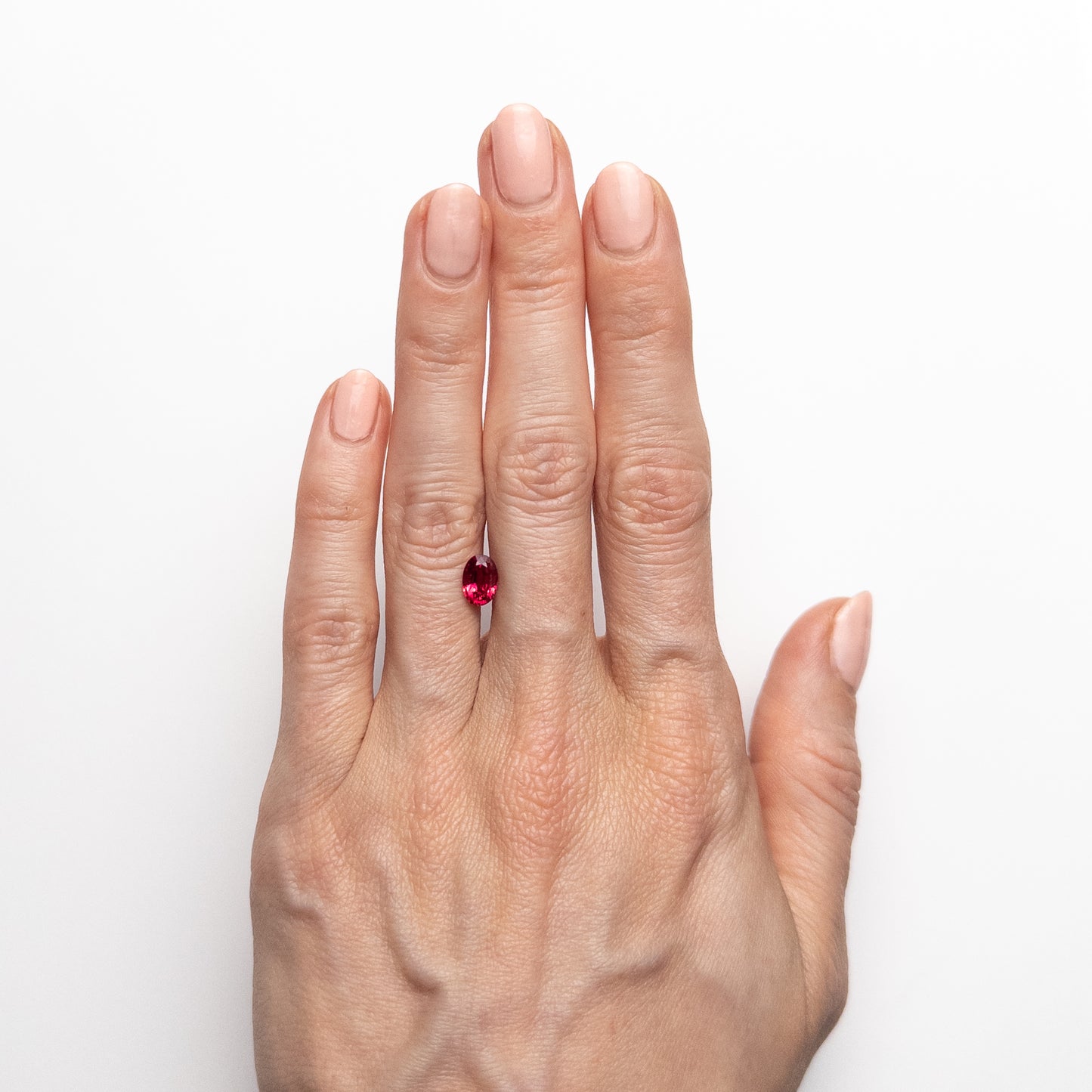 0.89ct Oval Mixed Cut Red Spinel from Myanmar