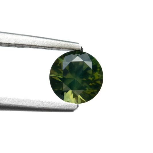 0.84ct Round Brilliant Cut Green Sapphire from Australia