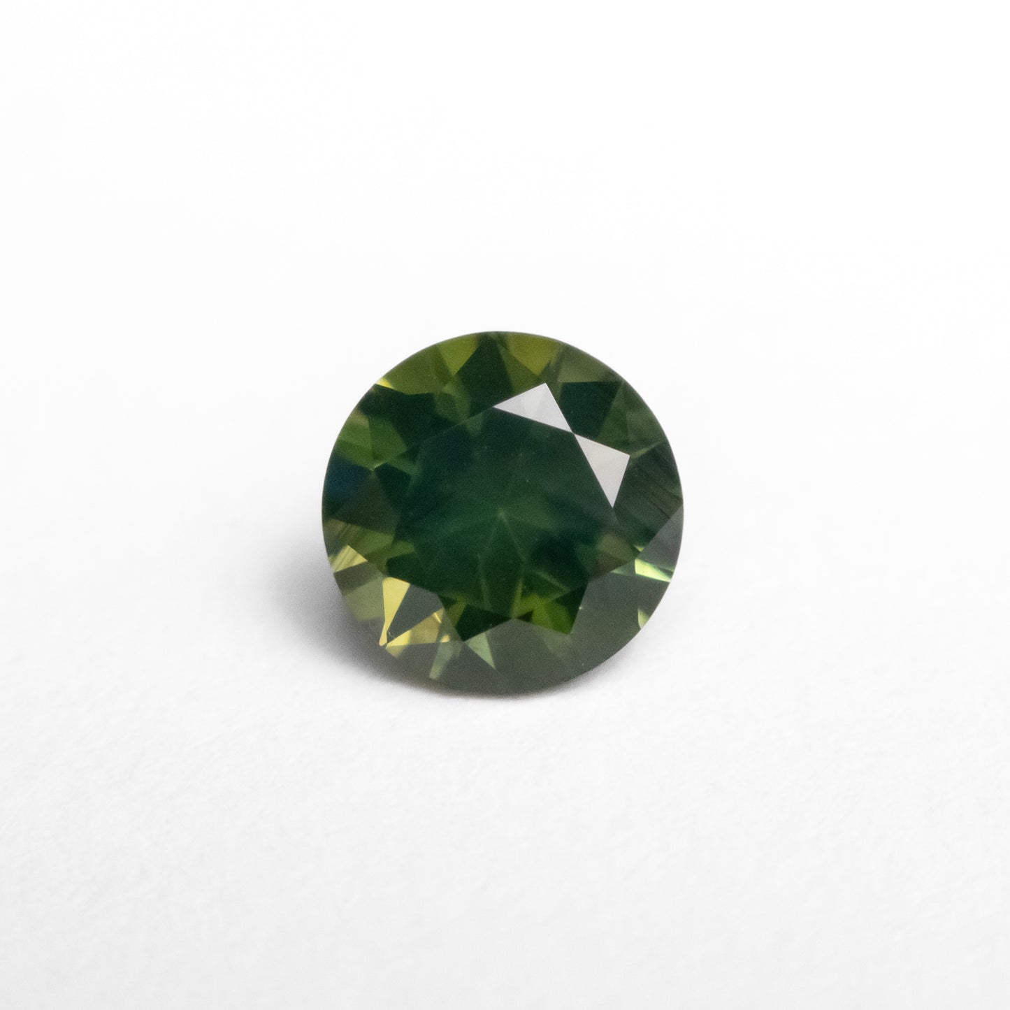 0.84ct Round Brilliant Cut Green Sapphire from Australia