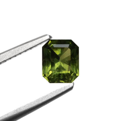 0.95ct Unheated Green Barion Cut Sapphire from Australia