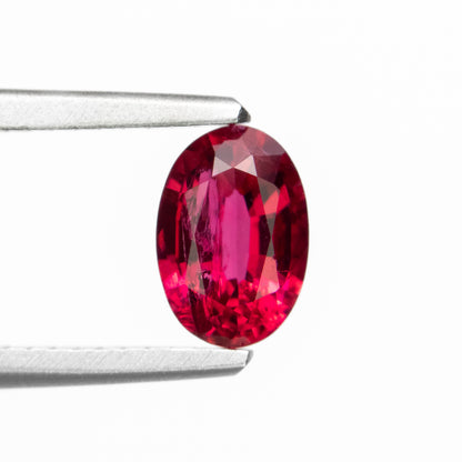 0.89ct Oval Mixed Cut Red Spinel from Myanmar