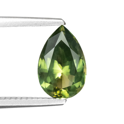 2.23ct Pear Shaped Green, Unheated Australian Sapphire