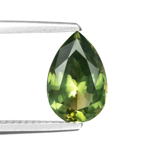 2.23ct Pear Shaped Green, Unheated Australian Sapphire