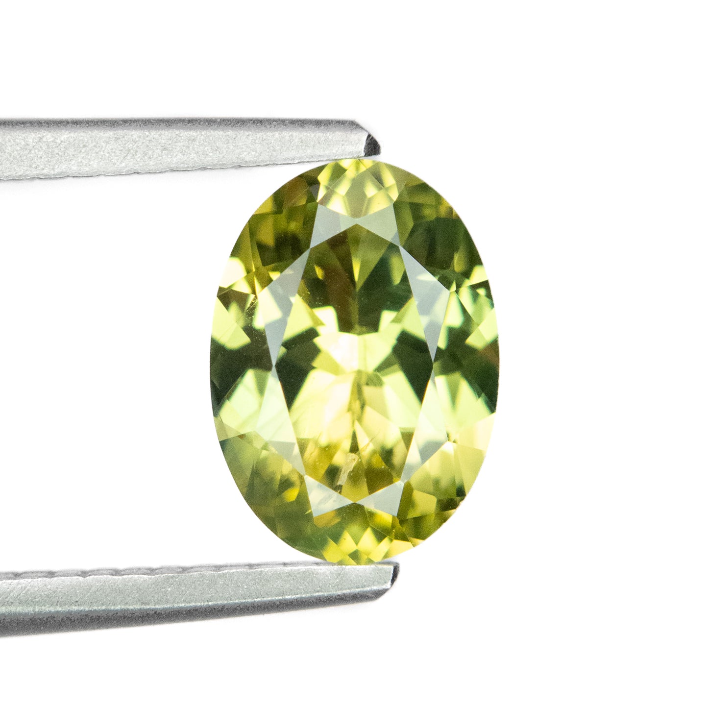 1.93ct Oval Greenish-Yellow Untreated Sapphire from Nigeria