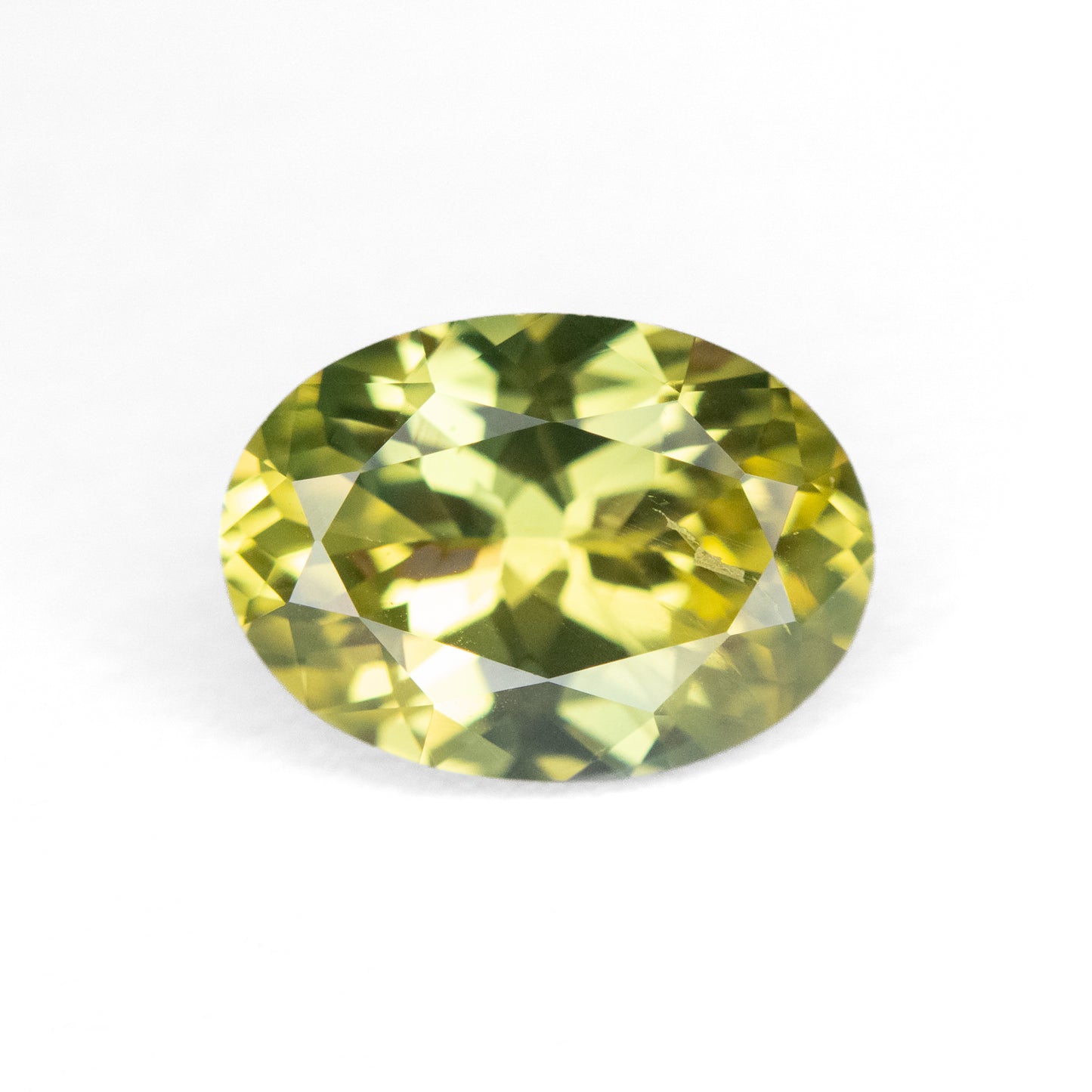 1.93ct Oval Greenish-Yellow Untreated Sapphire from Nigeria