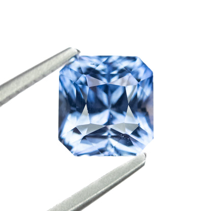 3.15ct Radiant Cut, Heated Cornflower Blue Sapphire