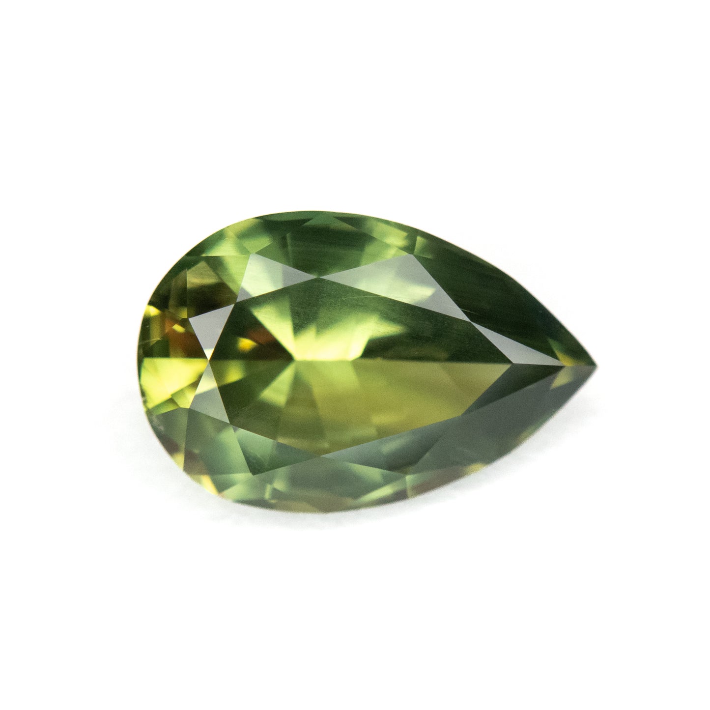 2.23ct Pear Shaped Green, Unheated Australian Sapphire