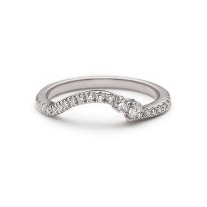 Pear & Round Pavé Asymmetric Band