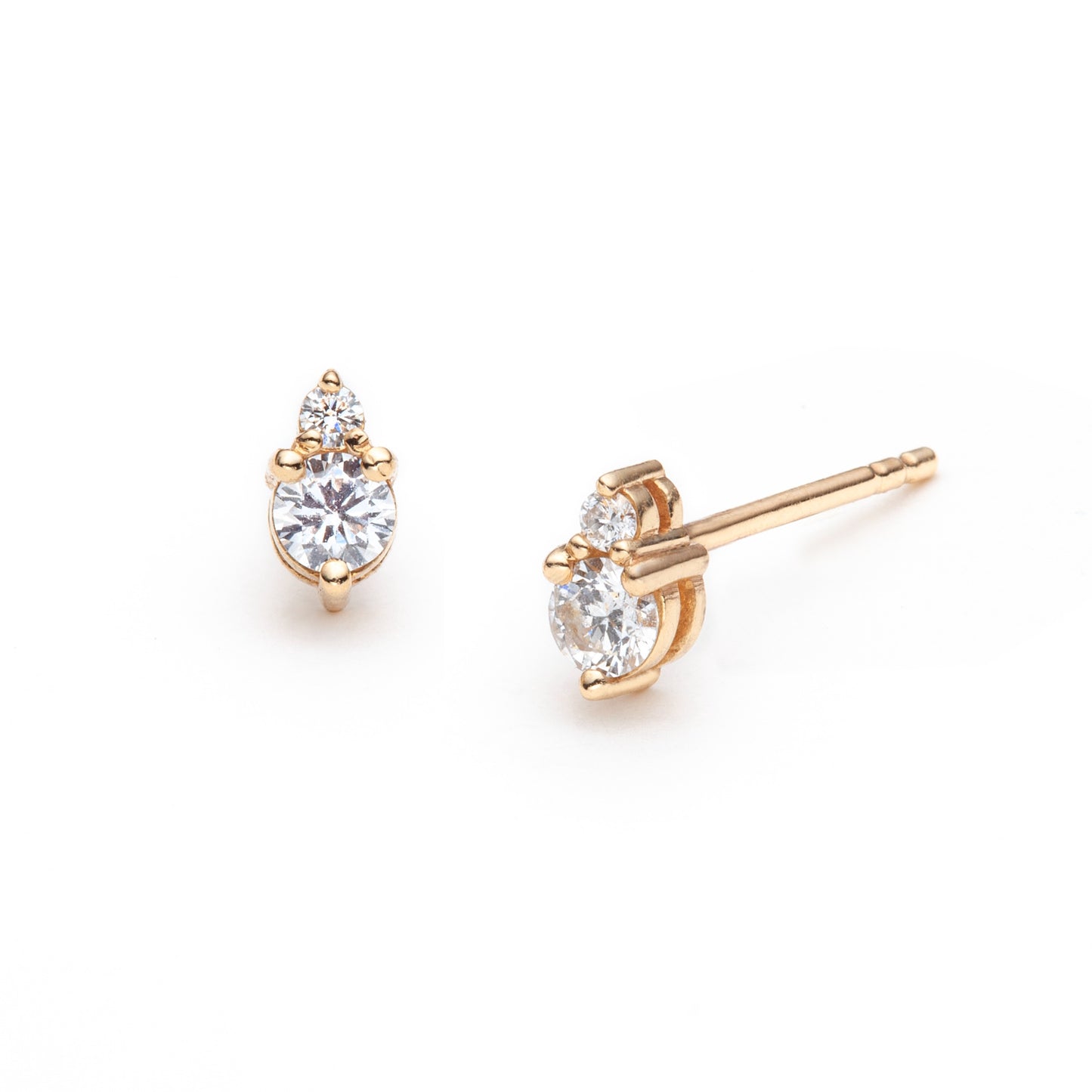 Toi & moi diamond studs