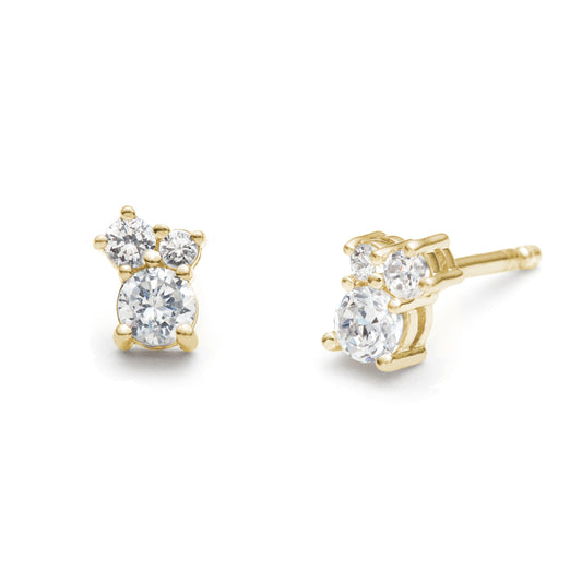 Asymmetric cluster diamond studs