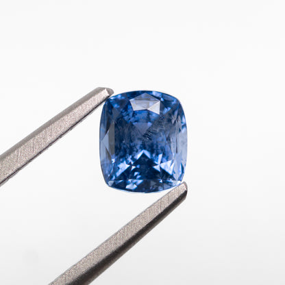 1.32ct Cornflower Blue Unheated Cushion-Cut Sapphire