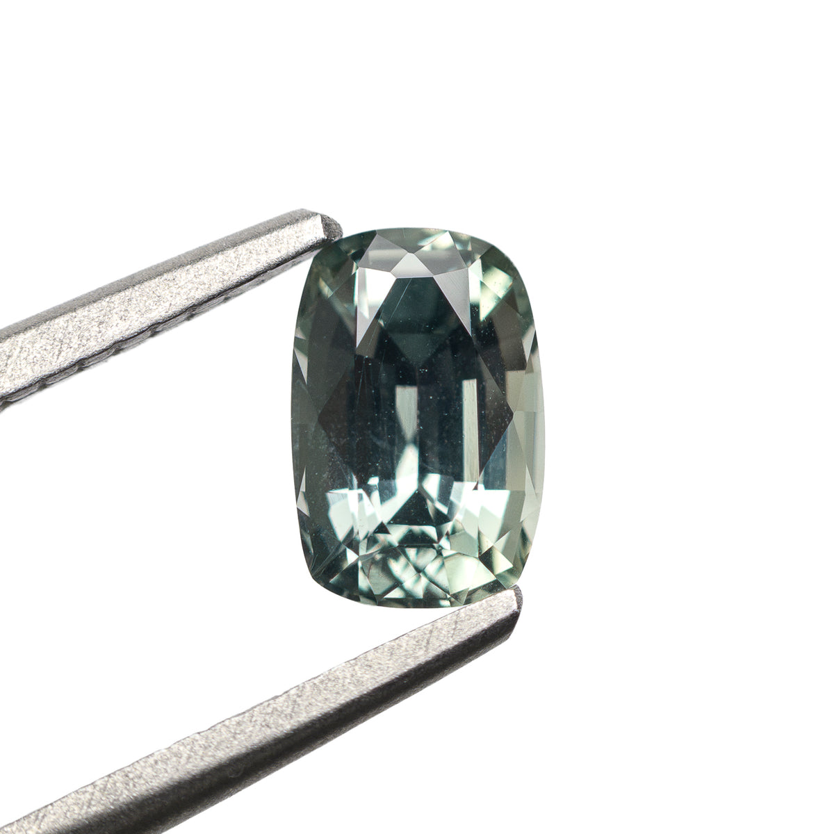 1.21ct Light Teal Elongated Cushion-Cut Sapphire from Madagascar
