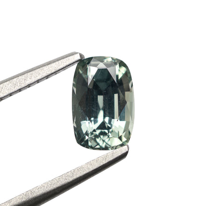 1.21ct Light Teal Elongated Cushion-Cut Sapphire from Madagascar