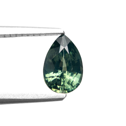 1.03ct Pear Shaped Heated Teal Sapphire from Madagascar