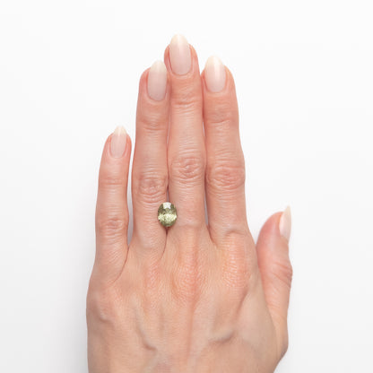 2.78ct Oval Light Green Heated Sapphire from Montana, USA