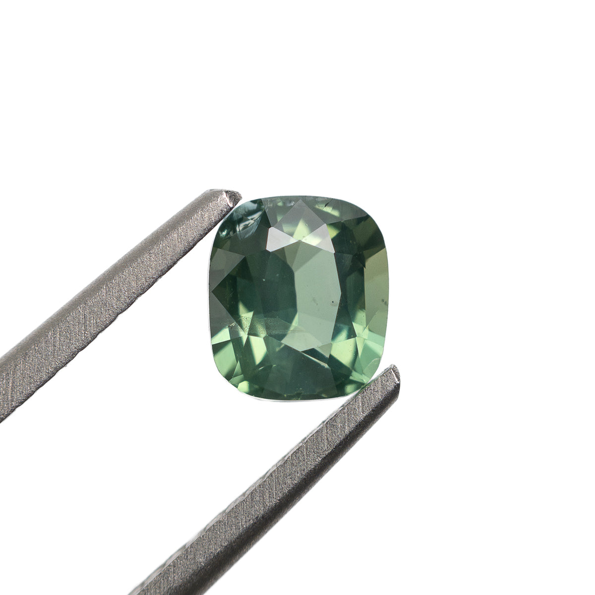 0.95ct Greenish-Teal Cushion-Shaped Sapphire From Sri Lanka