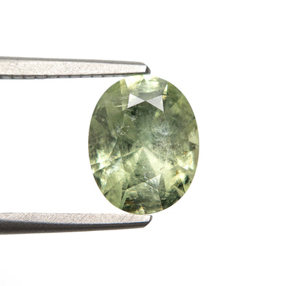 2.78ct Oval Light Green Heated Sapphire from Montana, USA